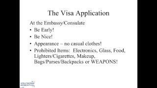 Inside the Visa Interview:  The U.S.  Consular Visa Process 3/4/2016