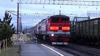 2ТЭ10У-0267 на станции Таксимо.Звук10Д100!