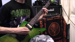 Dimebag tone! Washburn Dime3 USA short "medley"/Floods solo! (raw tone)