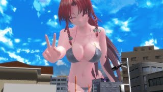 [Giantess][MMD] ウォーク＆ダイブ