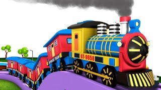 Lets Built A lego House: Toy Factory Cartoon Train | Choo Choo Cartoon Train Videos for Children