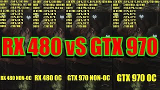 Crysis 3 RX 480 NON-OC & OC vS GTX 970 NON-OC & OC | 1080p | FRAME-RATE COMPARISON