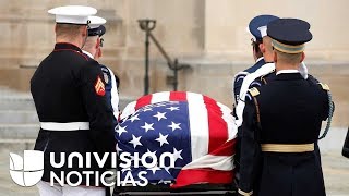 Obama y Bush, entre otros líderes políticos le rinden tributo a McCain