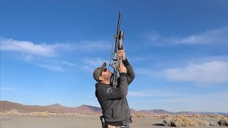 how long does it take for pellets from automatic air rifle to fall back down?