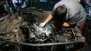 Проект Дизельок. Выпуск 2. Снятие головы. Навесное двигателя. BMW 524td e28