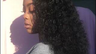 DETANGLING CURLY HAIR ROUTINE | SHAKE N GO WET & WAVY BOHEMIAN CURL