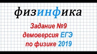 Задание №9. ДЕМОВЕРСИЯ ЕГЭ по физике 2019