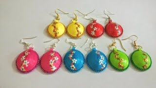 48. Floral 3D Quilling Earrings Tutorial