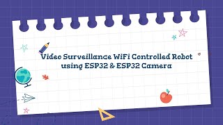 Video Surveillance WiFi Controlled Robot-ESD AND IOT Using ESP32