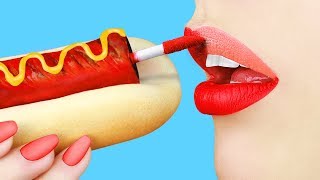 7 DIY Weird Makeup Ideas/ Funny Makeup Pranks