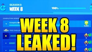 FORTNITE SEASON 9 WEEK 8 CHALLENGES LEAKED! WEEK 8 ALL CHALLENGES EASY GUIDE SEASON 9 CHALLENGES!