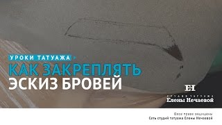 Как закреплять эскиз бровей? #татуаж #татуаж_обучение