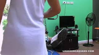 Ticklish gym buddy