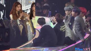 BTS reaction to Gfriend's winning speech @MMA2018