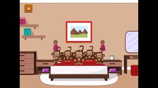 Five Little Monkeys Nursery Rhyme - Zoolingo