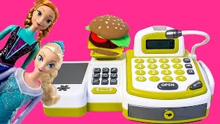 ❤ ELECTRONIC CASH REGISTER ❤ Frozen Elsa & Anna Make Play Doh Food