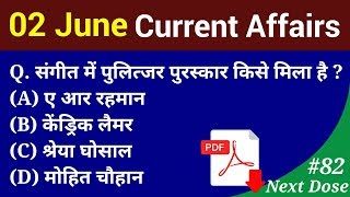 Next Dose #82 | 2 June 2018 Current Affairs | Daily Current Affairs | Current Affairs In Hindi