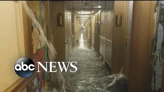 Water from broken line rushes throughout cruise ship