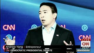 ? Andrew Yang in 40 seconds! CNN Democratic Primary Debate Highlights ai bot 2020 ubi basic income