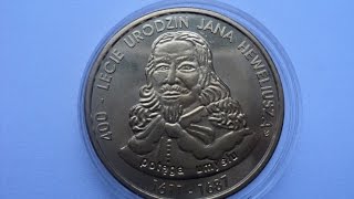 Польша жетон 1 Хевелиуш 2011 Год Яна Хевелиуша 400 лет со дня рождения