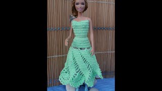 Свяжем платье-спираль для куклы. We associate a dress for the doll-helix.
