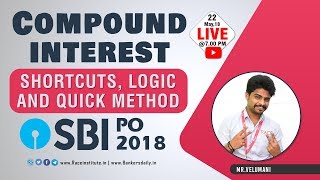 Compound Interest | Shortcut Logic and Quick Method | for SBI PO & Dena Bank 2018 | Mr.Velu