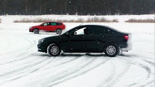 Кто победил в гонках на ледяном озере? \LADA Vesta SW Cross vs Vesta sedan