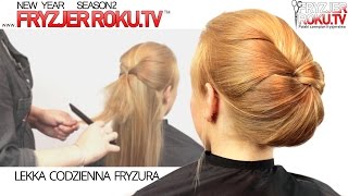 Lekka codzienna fryzura Simple hair updo FryzjerRoku.tv