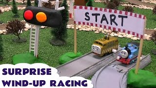 Play Doh Surprise Egg Thomas and Friends Wind Up Racers Racing Funny Face Eggs Play-Doh Tomac