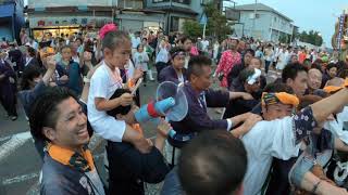 令和元年  　平塚市  三嶋神社　例大祭　本社神輿燃える宮入道中　#4です　（生）。