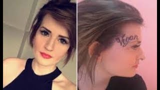 Woman Is So Proud To Be A Vegan She Gets It Tattooed On Her Face