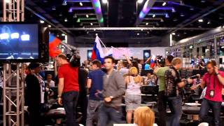 Russians cheering up Vorobiev