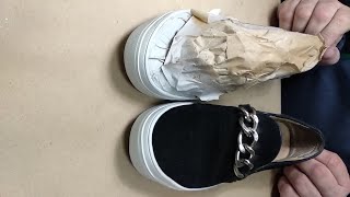 Как покрасить подошву туфлей (Slip-on)? Технология покраски!