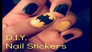 DIY Nail Decals ft. BATMAN