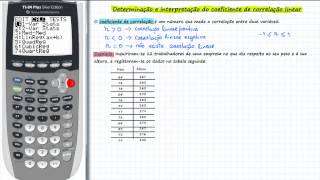 III.5 - Determinação e interpretação do coeficiente de correlação linear