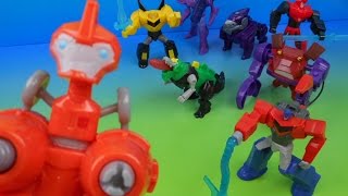 2015 TRANSFORMERS ROBOTS IN DISGUISE R.I.D. SET OF 8 McDONALD'S HAPPY MEAL KID'S TOY'S VIDEO REVIEW
