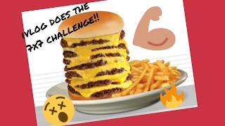FOOD CHALLENGE!!!! 7X7 @STEAK AND SHAKE like and subscribe!!!