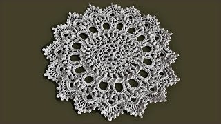 Круглая салфетка крючком. Вязание салфетки. Салфетка крючком. Ч. 2 (crochet doily. P. 2)
