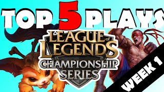 Top 5 LCS Plays WEEK 1 | EU & NA | Highlights - Plays - Funny moments