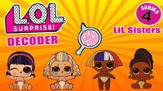 Куклы ЛОЛ 4 серии Декодер Маленькие сестрички | LOL SURPRISE DECODER Series 4 Lil Sisters