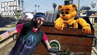 ГТА 5 МОДЫ! АНИМАТРОНИК FNAF ФРЕДДИ РАЗДАВИЛ ОМЕГУ МУСОРНЫМ БАКОМ! ОБЗОР МОДА GTA V! GTA 5 MODS #133