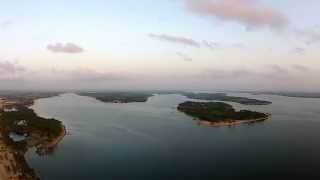 Aerial Ada Foah - magical meeting of river and ocean in Ghana