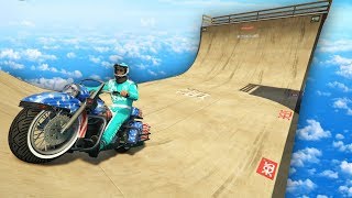 HACIENDO SKATE CON UNA MOTO!! - CARRERA GTA V ONLINE - GTA 5 ONLINE