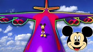 Biggest Airplane Transportation McQueen with Mickey Mouse Nursery Rhymes