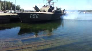 Motor Torpedo Boat T56 Fires up her Diesels.