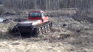 Гусеничный вездеход Тандем Трак. Болото.