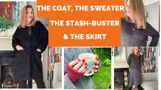 The Coat, The Sweater, The Stash-buster & The Skirt