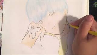 Drawing SUGA From BTS(anime style)