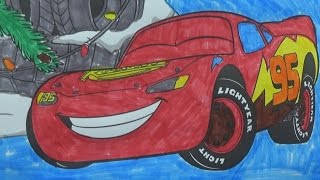 Рисуем Тачки  Раскраска Молния Маквин  Drawing Lightning Mcqueen