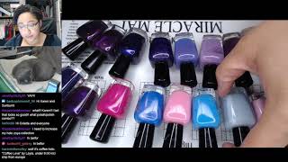 Nail Polish Testing | Watercolor Flower Smooshy Marble Extended Nail Art Tutorial [Streamed 2/6/19]